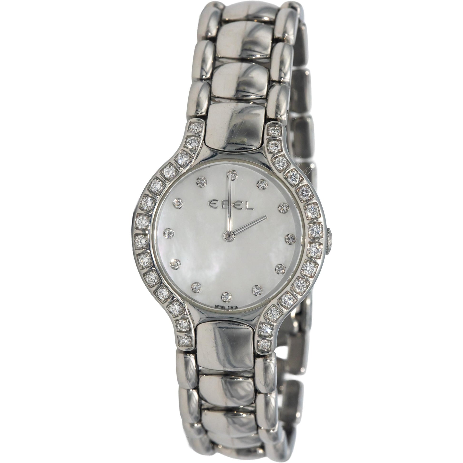 EBEL Beluga 915748-20 Stainless Steel 0.55CT Diamond & MOP Dial Quartz Watch