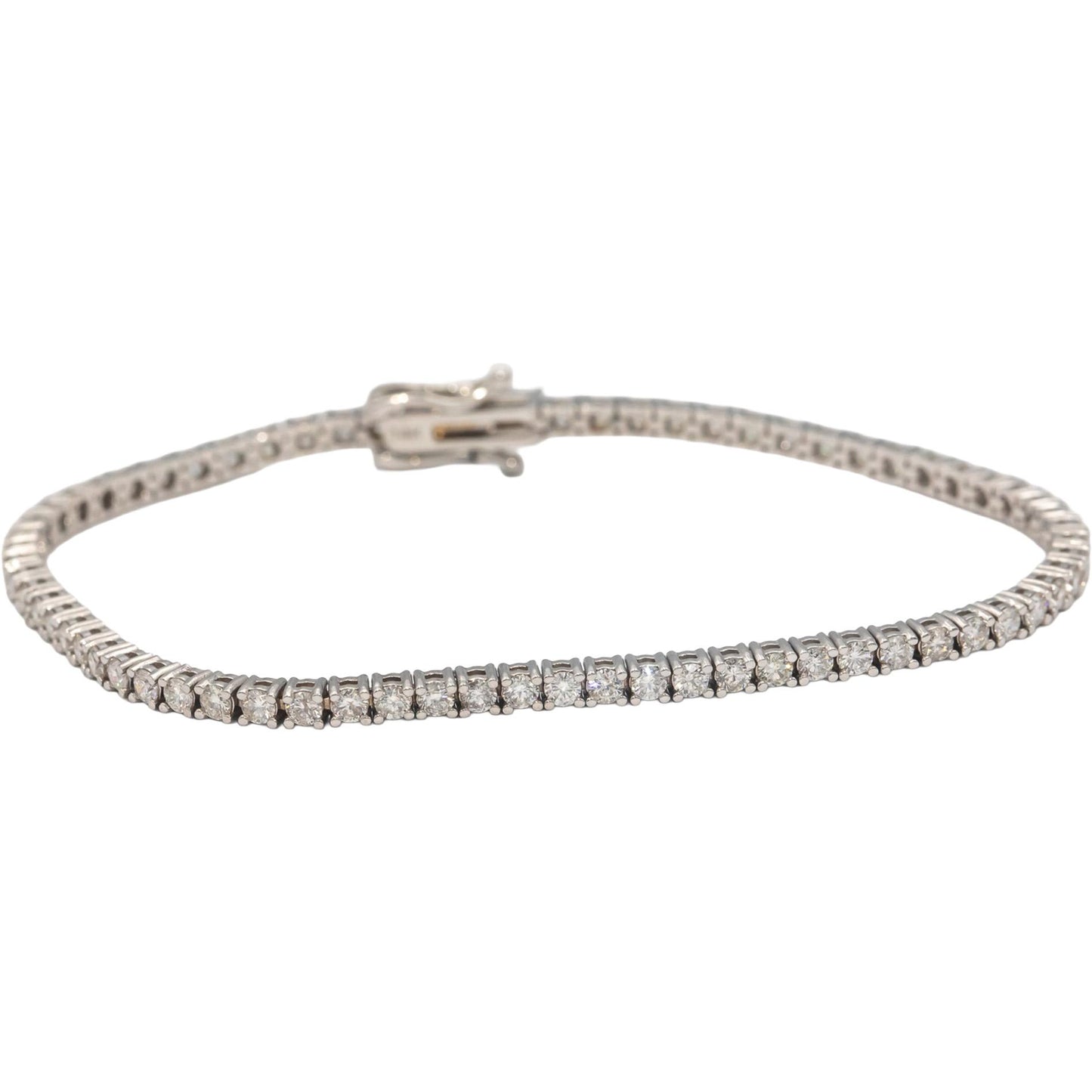 14k White Gold Jewelry 2.90CT Round Cut Prong Set Diamond Tennis Bracelet