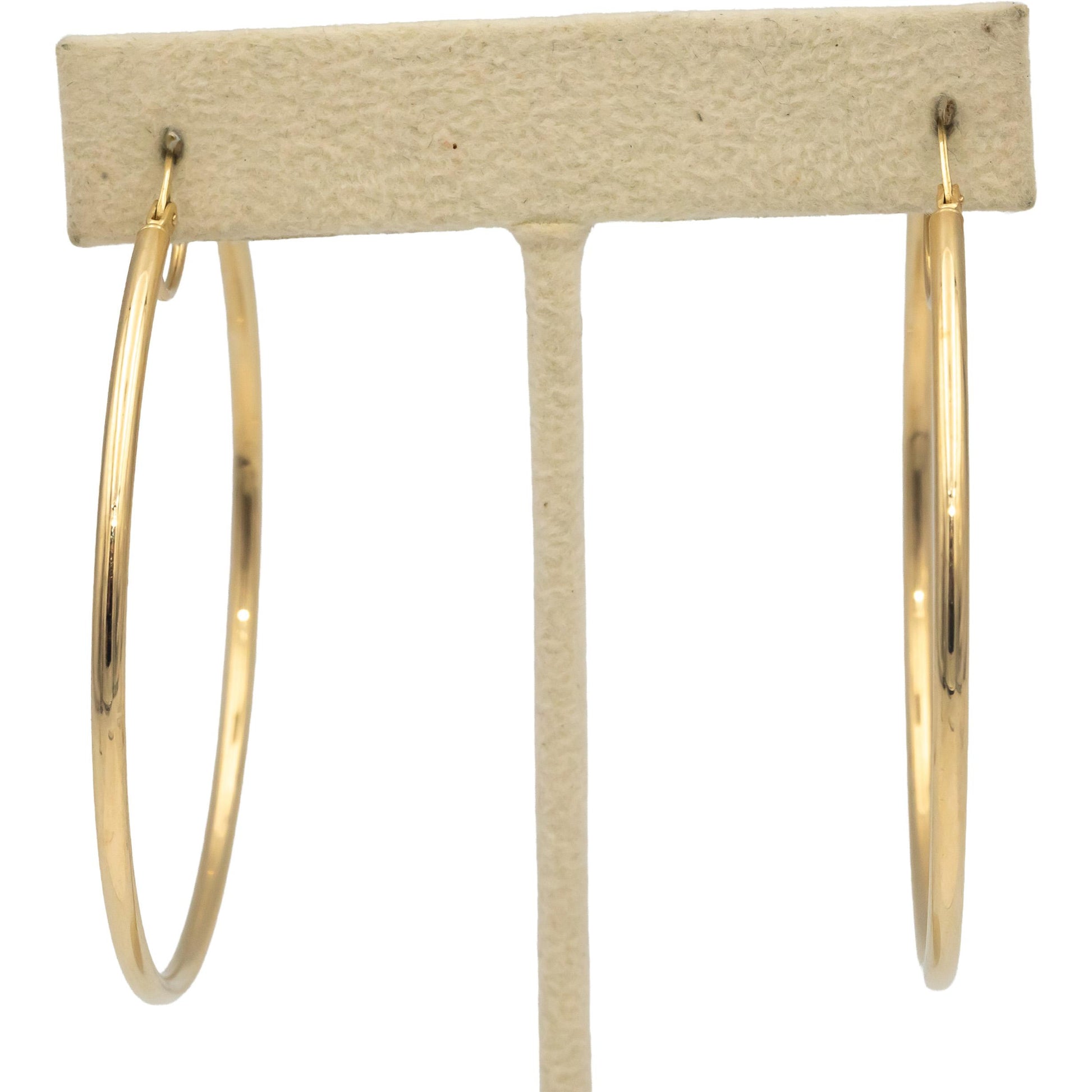 10k Yellow Gold Jewelry Jumbo Hoop Earrings