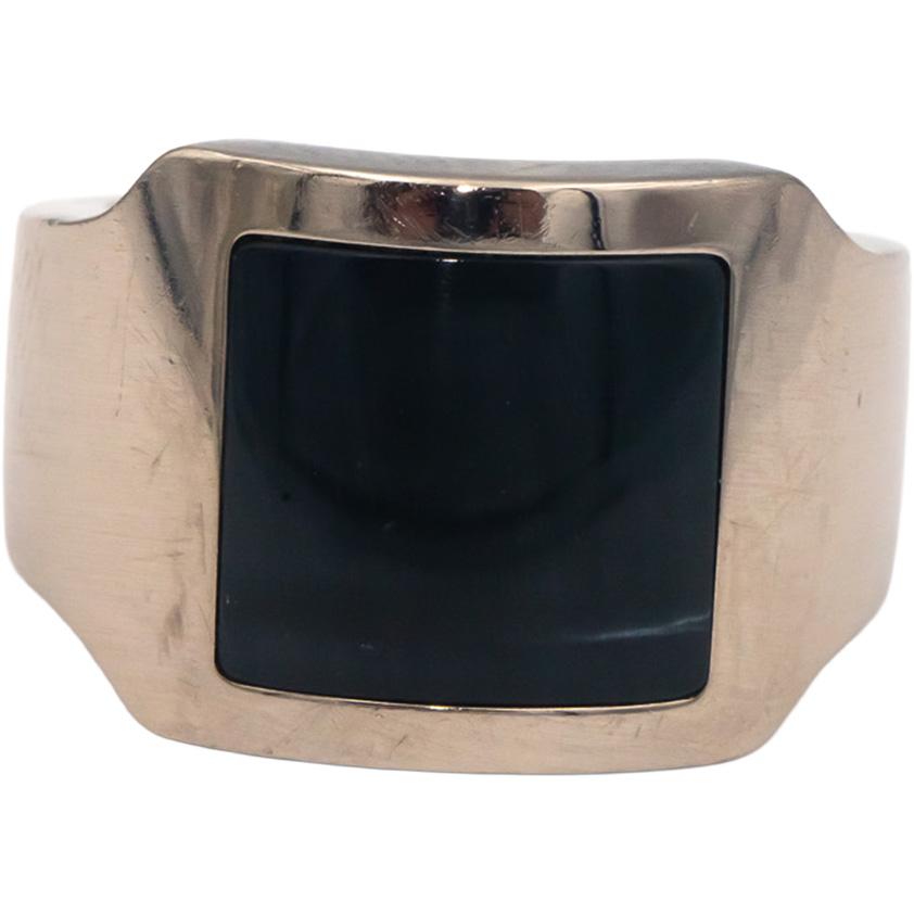 CARTIER 18k White Gold Santos-Dumont Falcon Eye Ring w/ Receipt Size 7.5 Euro 56