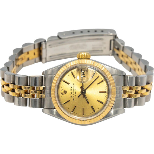 ROLEX 18k Gold & Stainless Steel Lady Datejust 69163 Automatic Watch