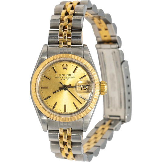 ROLEX 18k Gold & Stainless Steel Lady Datejust 69163 Automatic Watch