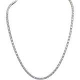 14k White Gold Lab-Grown VS Round Diamond Tennis Necklace 10.0CT