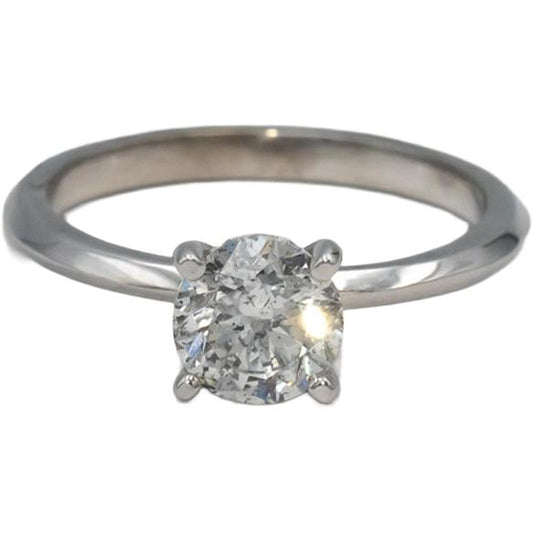 14k White Gold Round Diamond Solitaire Engagement Ring 1.01CT Size 5.5