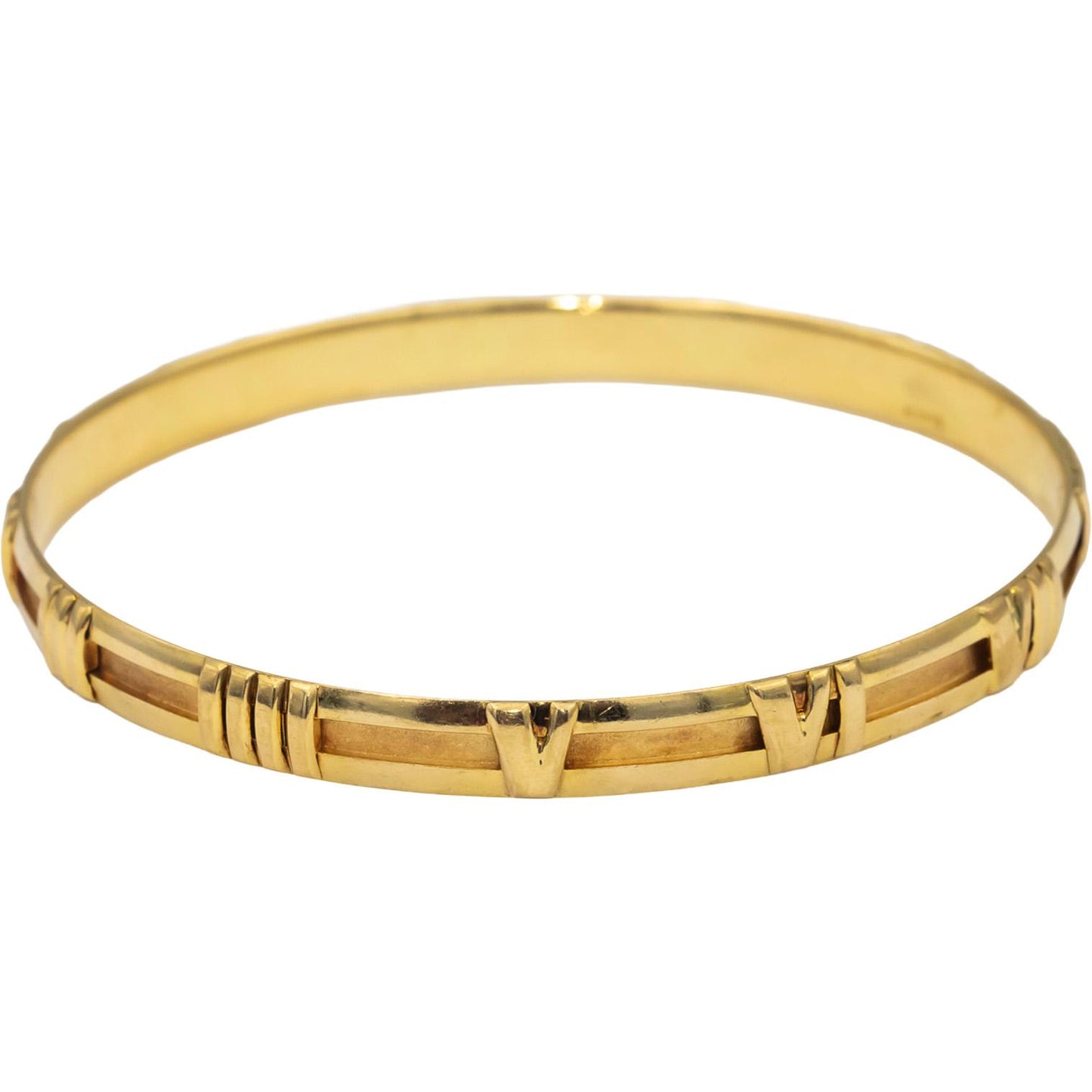 TIFFANY & CO. Vintage 18k Yellow Gold Atlas Collection Bangle Bracelet