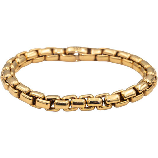 DAVID YURMAN 18k Rose Gold Box Chain Men's Bracelet $12,900 Retail