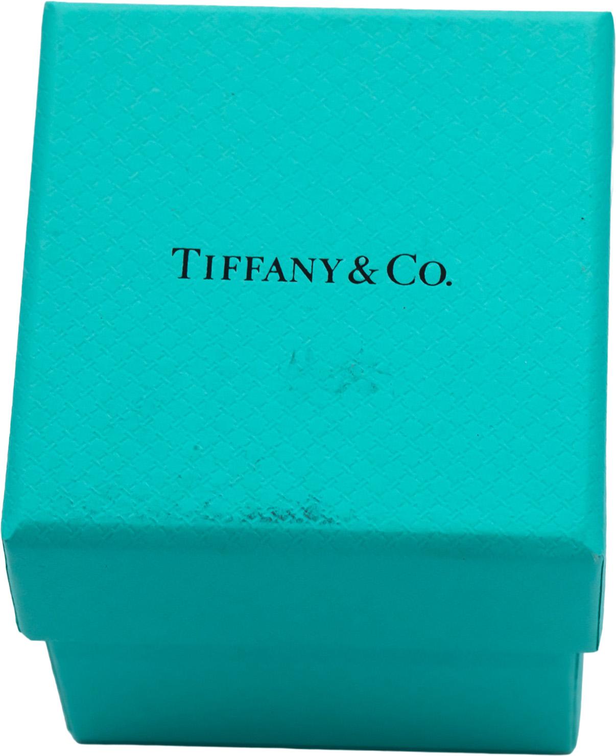 TIFFANY & CO. Platinum Classic Milgrain Wedding Band Ring Size 8.75 w/ Box