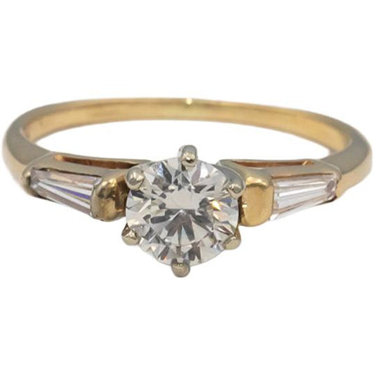 14k Gold & Platinum VS Lab-Grown & Natural Diamond Engagement Ring 0.83CTW