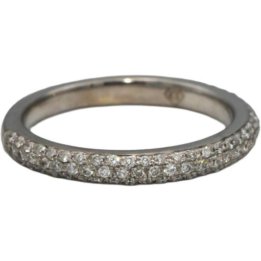 18k White Gold VS Round Diamond Cluster Band Ring 0.25CT Size 4.75