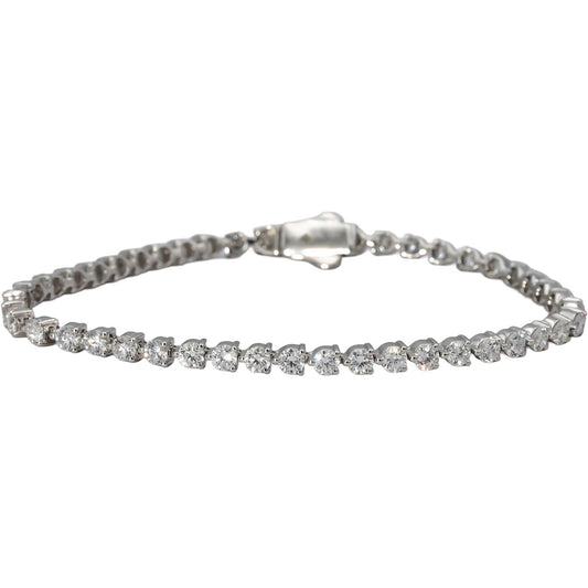14k White Gold 5.0CT Round Cut Lab Grown Diamond Tennis Bracelet