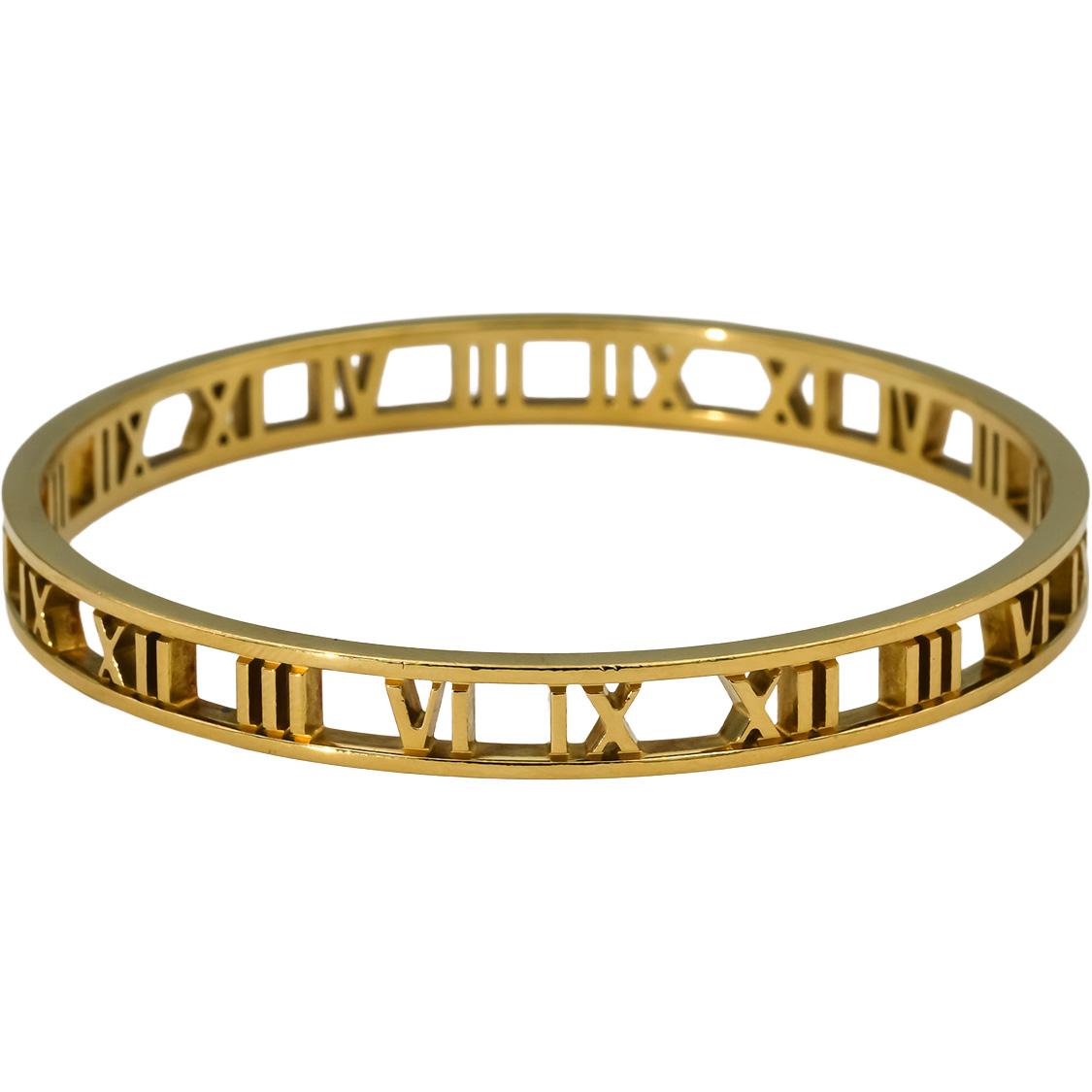 TIFFANY & CO. 18k Yellow Gold Atlas 6.5mm Wide Bangle Bracelet