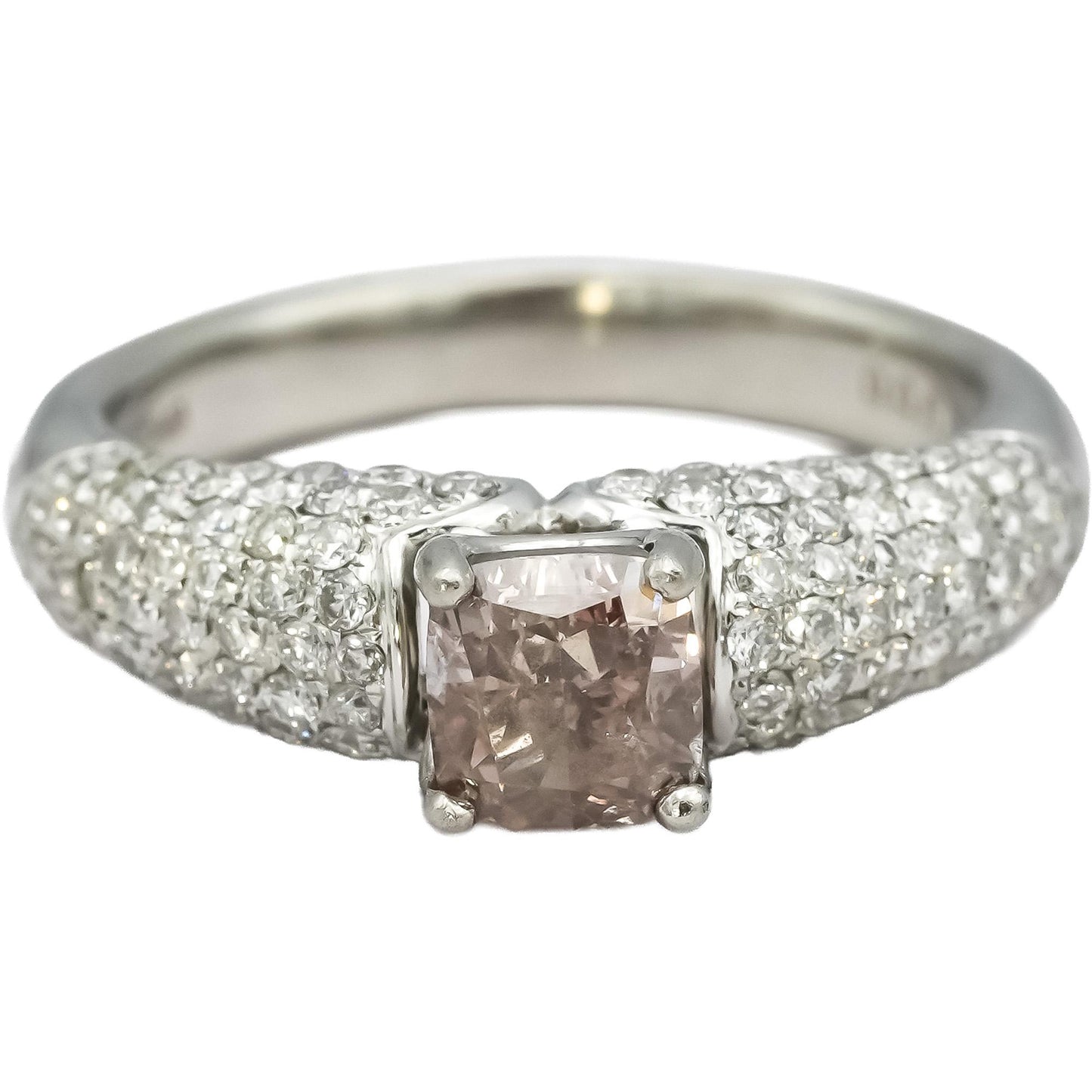 GIA Certified Platinum Natural Diamond Engagement Ring 1.69CT w/ 1.01CT Center