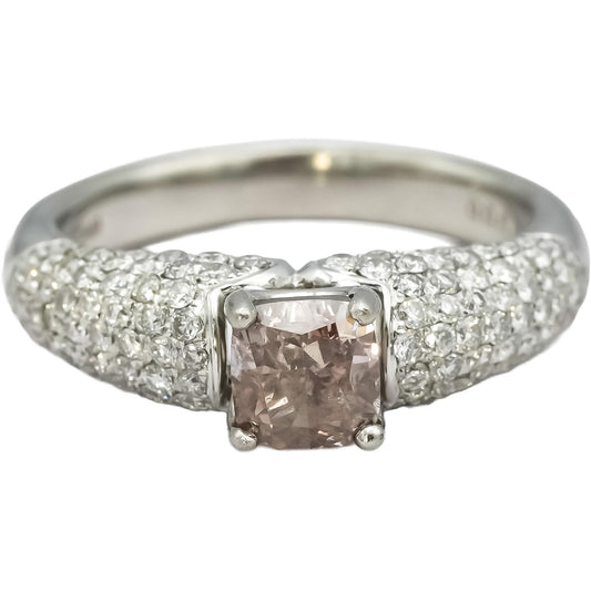 GIA Certified Platinum Natural Diamond Engagement Ring 1.69CT w/ 1.01CT Center