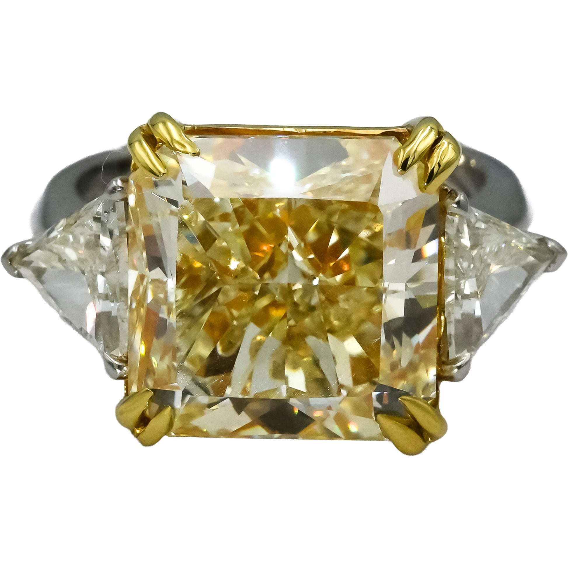 GIA Platinum & 18k Gold VS2/S-T Radiant Cut Diamond Ring 13.01CT w/ 11.51CT