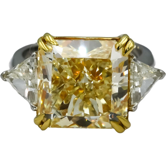 GIA Platinum & 18k Gold VS2/S-T Radiant Cut Diamond Ring 13.01CT w/ 11.51CT