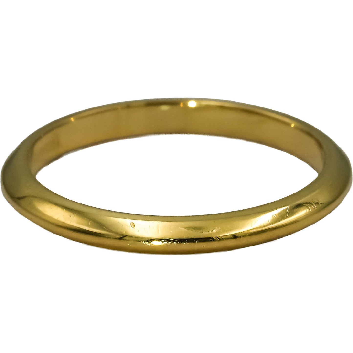 TIFFANY & CO. 18k Yellow Gold 2mm Wide Band Ring Size 4.5