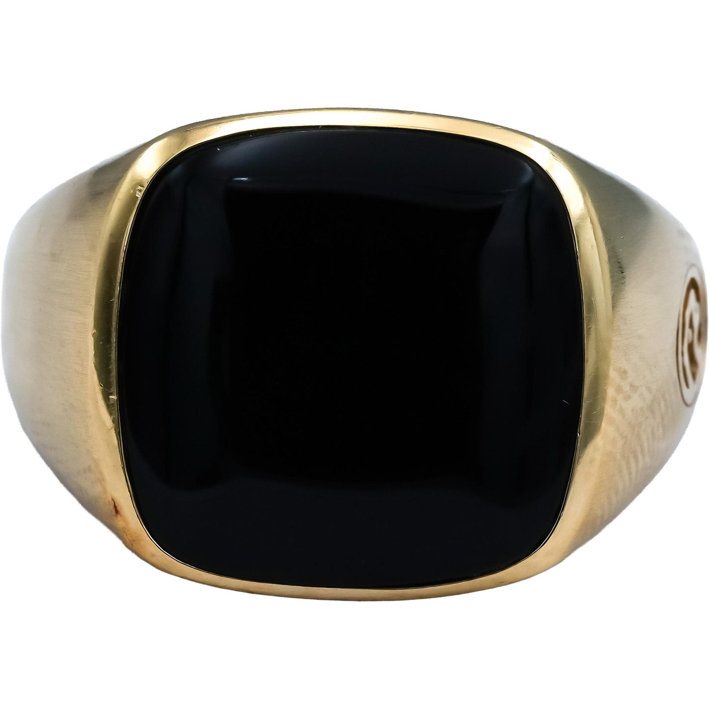 EFFY 14k Yellow Gold Cabochon Black Onyx Ring Size 9.25