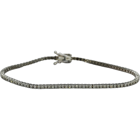 14k White Gold VS Round Diamond Tennis Bracelet 1.58CT