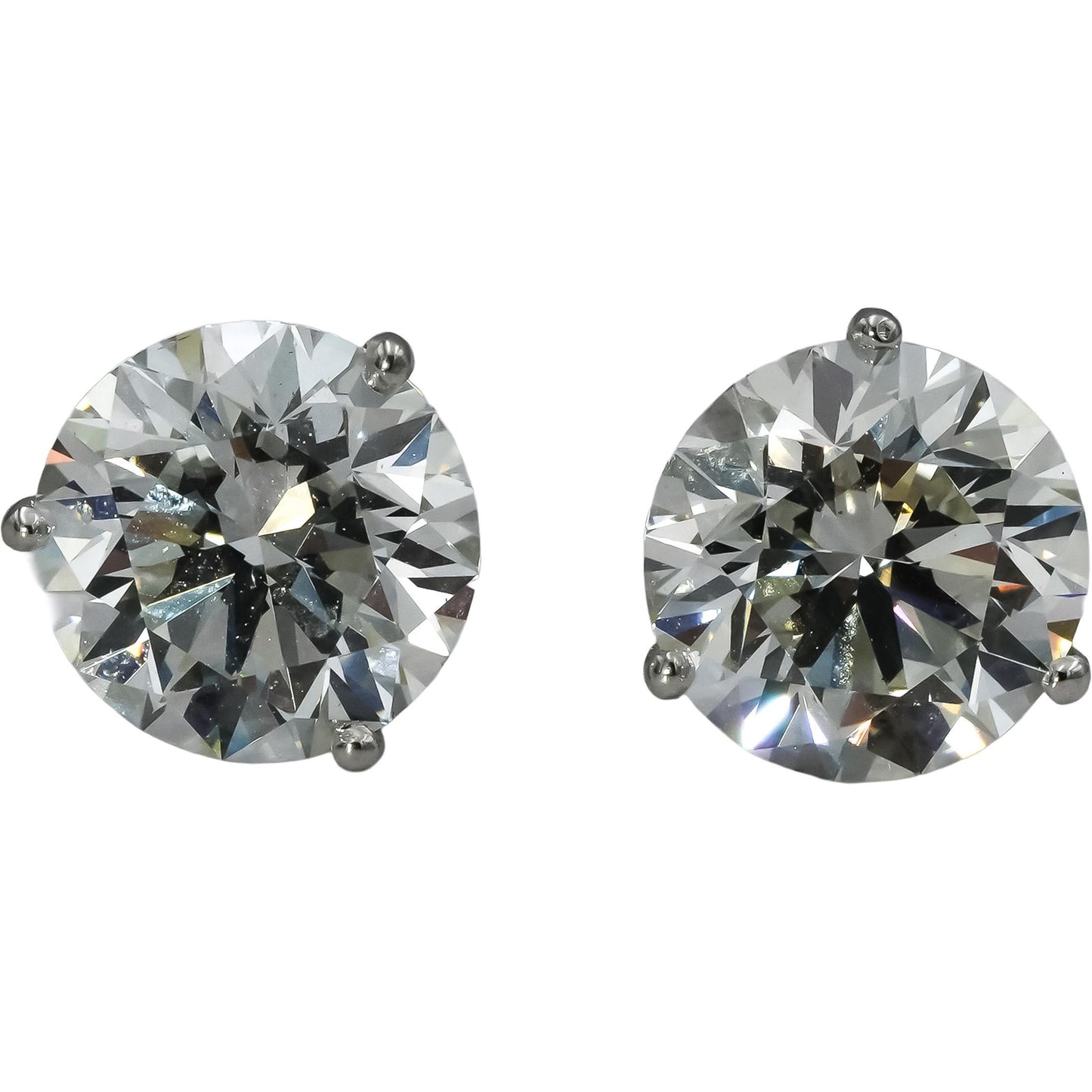 IGI Certified 14k White Gold VS1-VS2/E-G Lab-Grown Diamond Stud Earrings 6.16CT