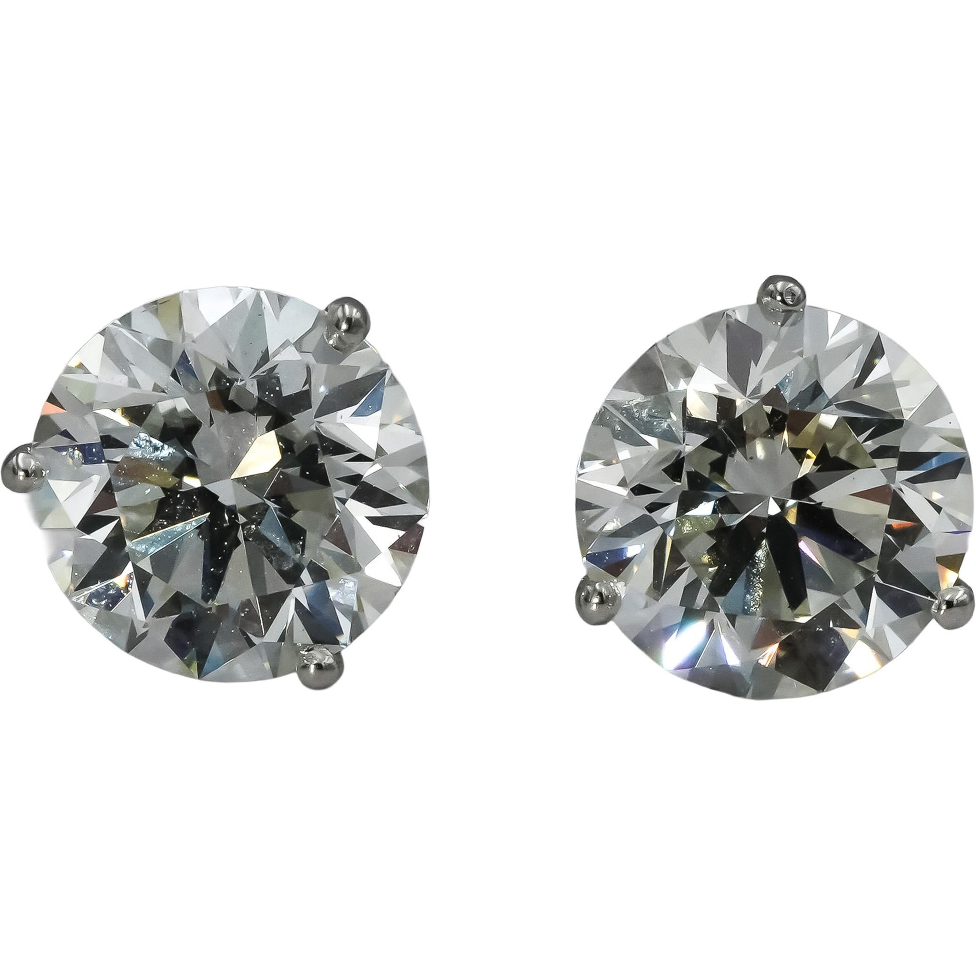 IGI Certified 14k White Gold VS1-VS2/E-G Lab-Grown Diamond Stud Earrings 6.16CT