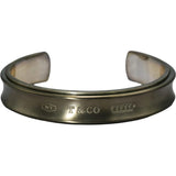 TIFFANY & CO. Sterling Silver Titanium 1837 Narrow Cuff Bracelet