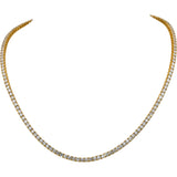 14k Rose Gold VS Round Lab-Grown Diamond Tennis Necklace 9.49CT