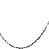 10k White Gold Diamond Cut Solid Rope Chain Necklace 4.0mm Wide