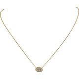 14k Yellow Gold VS Oval Cut Lab-Grown Diamond Solitaire Pendant Necklace 0.98CT