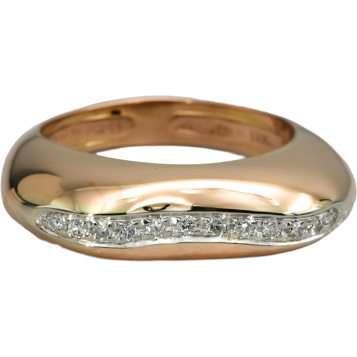 LA NOUVELLE BAGUE 18k Yellow Gold VS Diamond Heart Ring 0.15CT Size 6.5