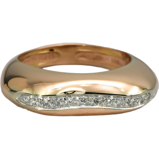 LA NOUVELLE BAGUE 18k Yellow Gold VS Diamond Heart Ring 0.15CT Size 6.5
