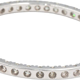 Diamond 10k White Gold Large Inside Out Hoop Earrings 6.0CT