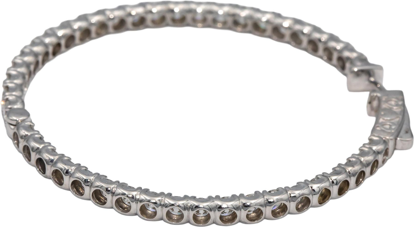 18k White Gold VS Diamond Jumbo Inside Out Hoop Earrings 7.27CT