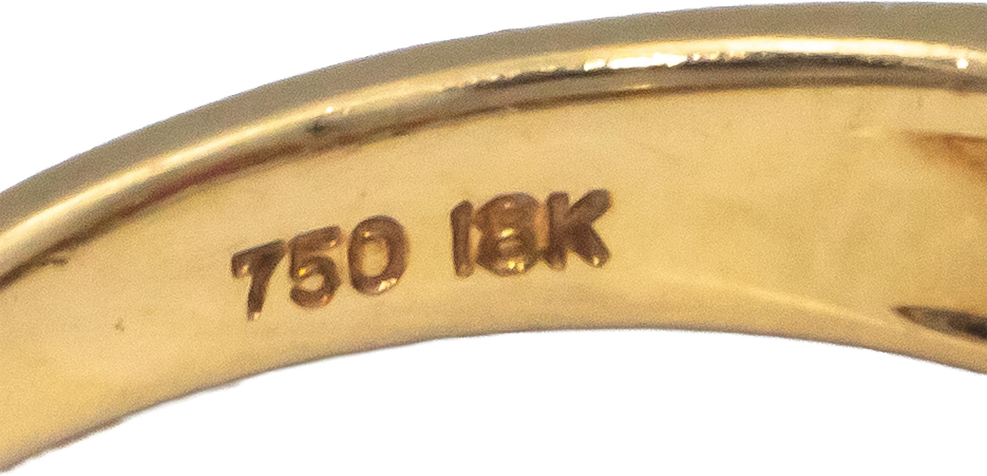 18k Yellow Gold 0.95CT Diamond and Ruby Band Ring Size 6.5