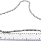 10k White Gold Round Diamond Tennis Necklace 20.5" Long 3.0CT