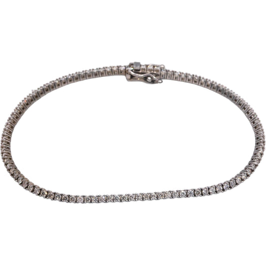 14k White Gold Jewelry 1.70CT Round Cut Diamond Tennis Bracelet