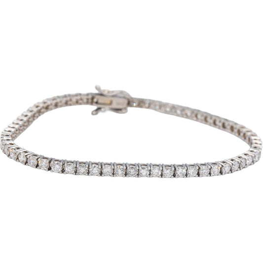 14k White Gold Jewelry Round Cut Diamond Tennis Bracelet 4.69CT