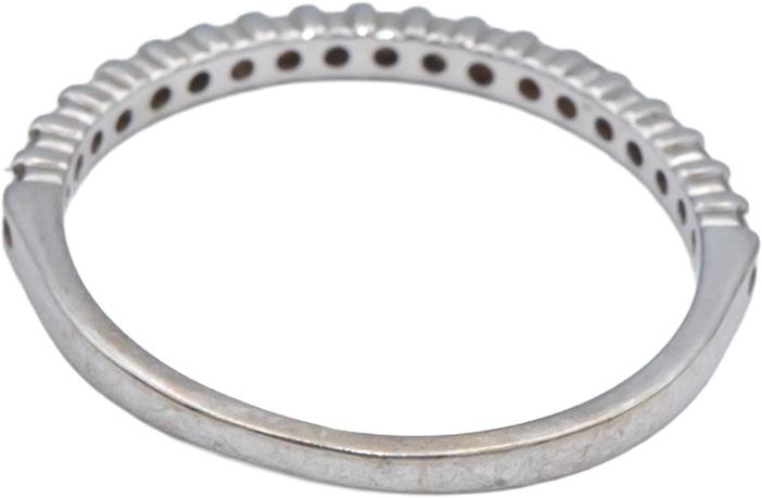 10k White Gold 0.20CT Round Cut Diamond Band Ring Size 5.5