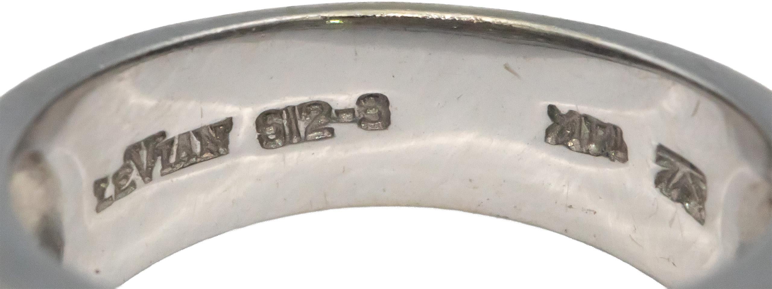 LE VIAN 14k White Gold Round Diamond Ring 1.50CT Size 6.75 $4200 Retail