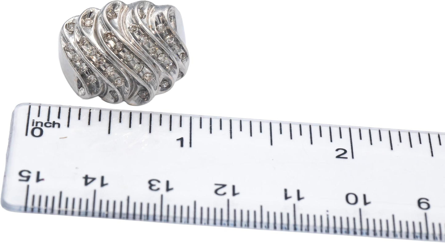 14k White Gold Jewelry 0.50CT VS Single Cut Diamond Ring Size 7