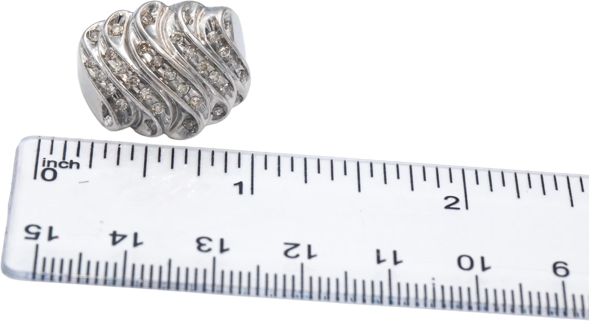 14k White Gold Jewelry 0.50CT VS Single Cut Diamond Ring Size 7