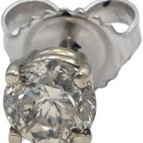 14k White Gold Round Diamond Stud Earrings 1.34CT