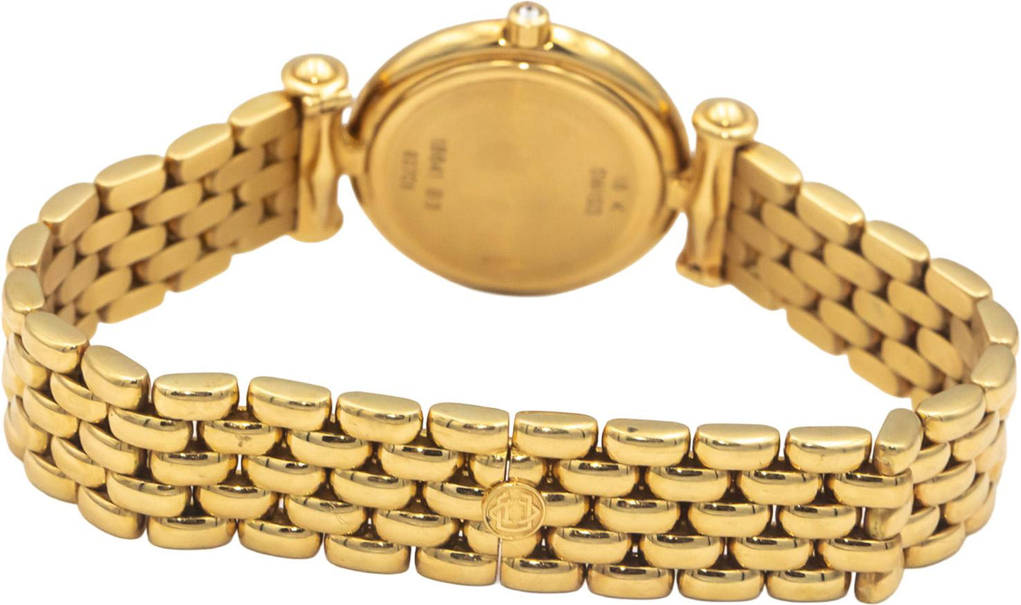 VAN CLEEF & ARPELS 18641-B3 18k Yellow Gold 1.50CT VS Diamond Bezel Quartz Watch