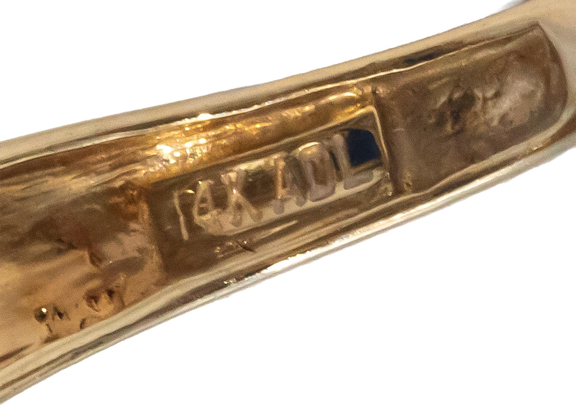 Diamond and Blue Sapphire 14k Yellow Gold Cocktail Ring 2.0CT Size 4