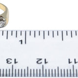 Vintage 14k Yellow Gold Round Cut Diamond Five Stone Band Ring 0.30CT Size 5.5