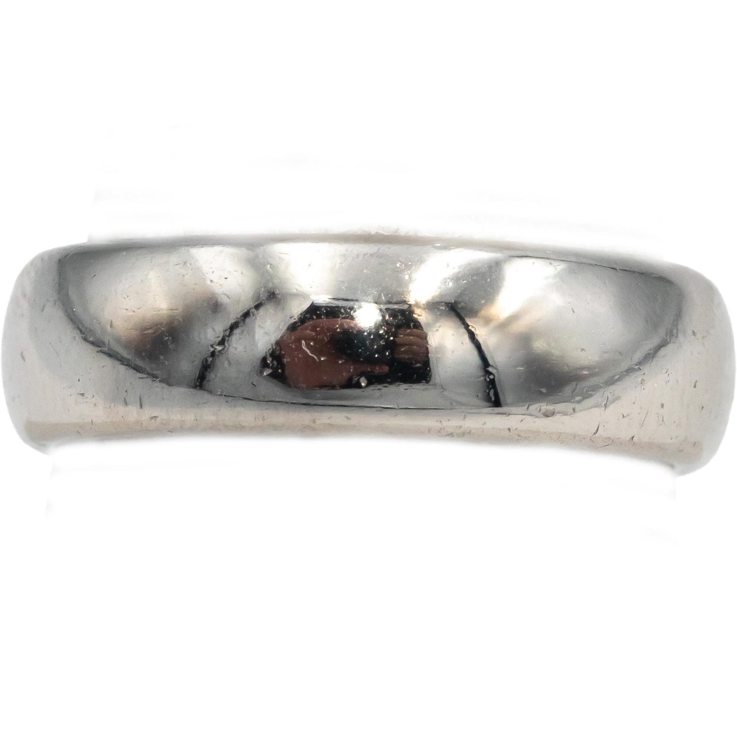 TIFFANY & CO. Platinum Forever Wedding Band Ring 6mm Wide Size 8.25 Retail $2900