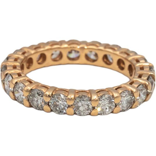 14k Yellow Gold Round Diamond Eternity Band Ring 2.79CT Size 6