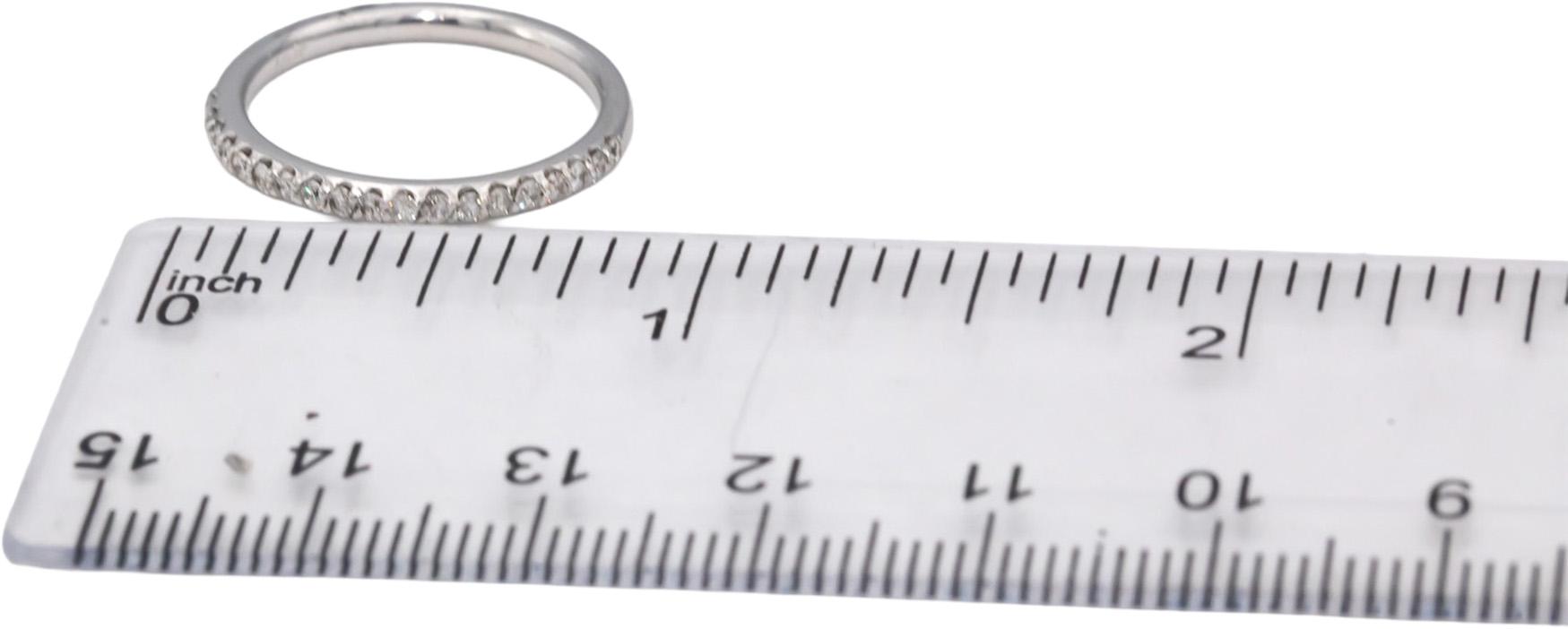 14k White Gold Round Diamond Anniversary Band Ring 0.33CT Size 6.5