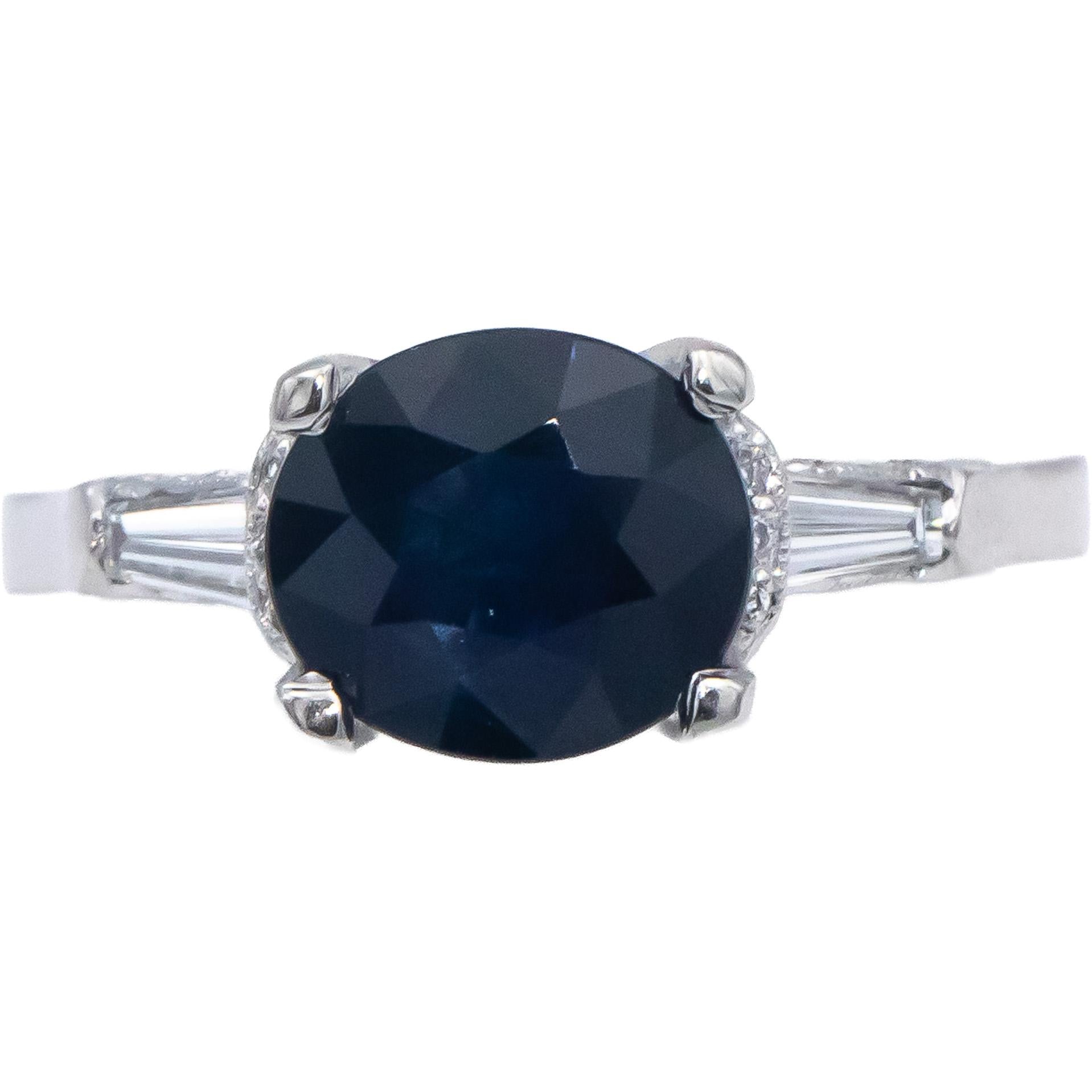 TACORI Platinum Blue Sapphire & Diamond Cocktail Ring 2.48CT Size 6.25