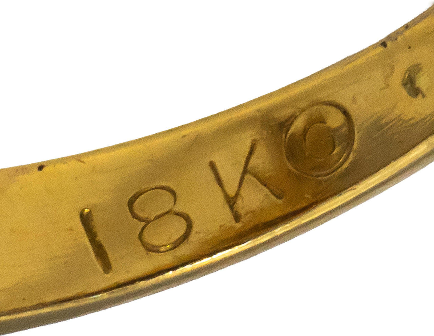 18k Yellow Gold Round Ruby and Diamond Cocktail Ring 0.50CT Size 5.5