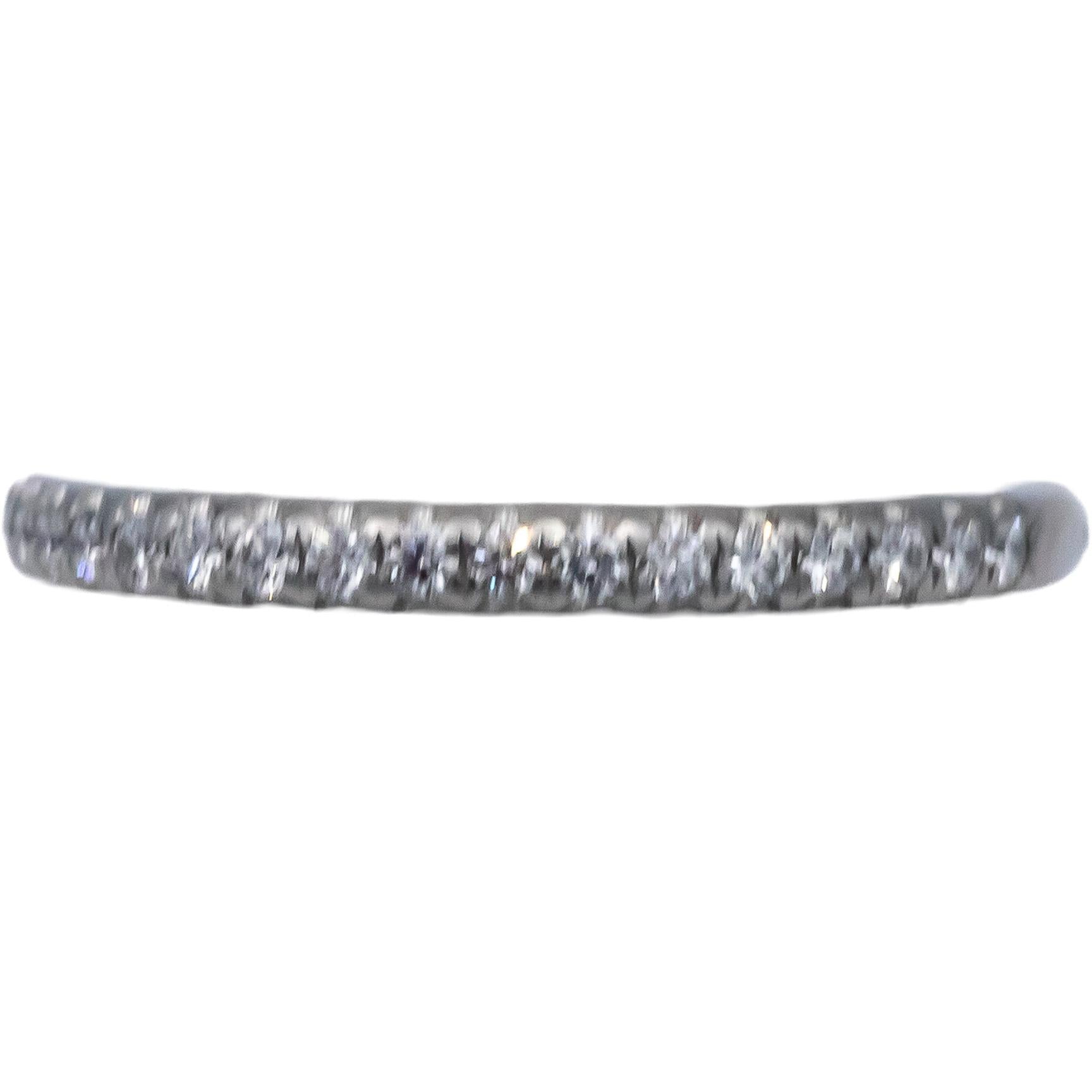 TIFFANY & CO. Platinum Round VS Diamond Band Ring 0.20CT Size 5